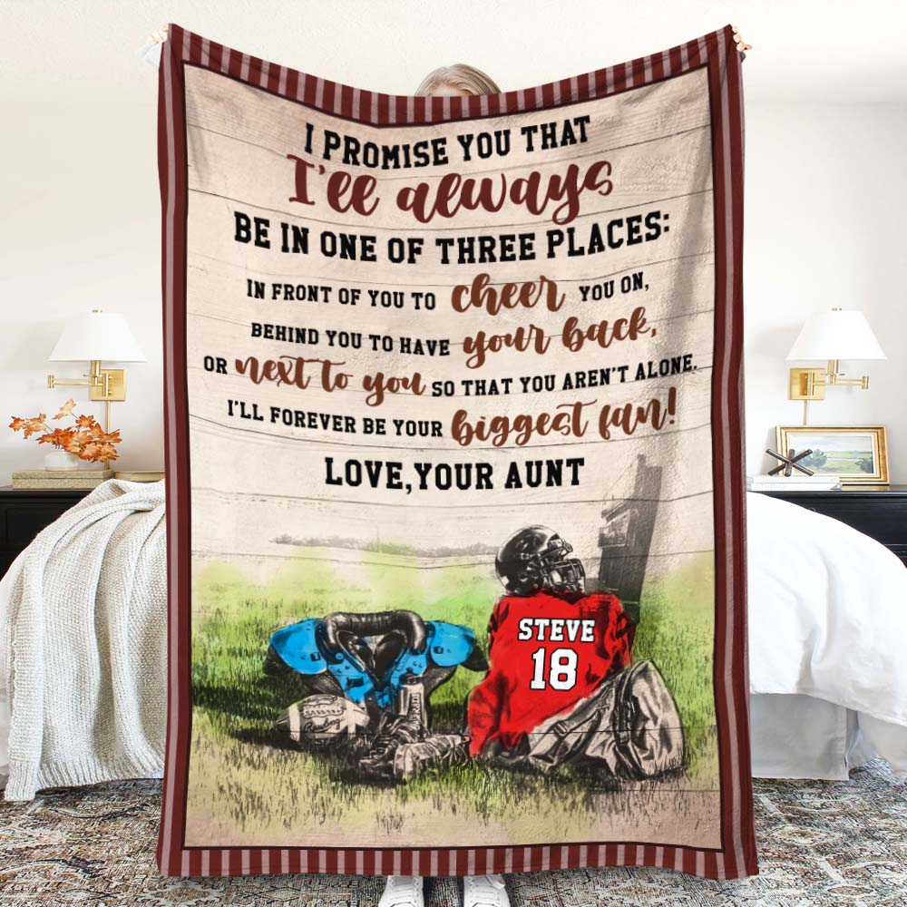I'll Forever Be Your Biggest Fan, Personalized American Football Blanket - Blanket - GoDuckee