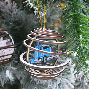 Trucker Semi Truck SORMHC, Personalized 3D Ornament - Ornament - GoDuckee