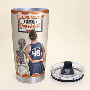 Personalized Basketball Tumbler - I'll Play You For What I Vow - Tumbler Cup - GoDuckee