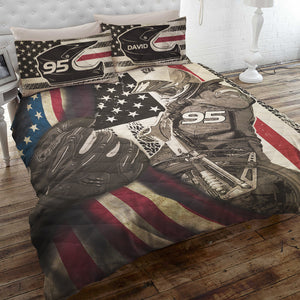 Motorcycle Speedway Personalized Quilt Bed Set - Quilts & Comforters - GoDuckee