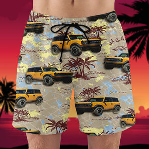 Custom Ford Bronco Hawaiian Shirt and Men Shorts, Gift For Car Lovers - Hawaiian Shirts - GoDuckee