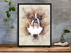 Custom Pet Wall Art , Love Family, Pet Painting 01 - Poster & Canvas - GoDuckee