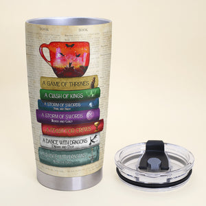 Personalized GOT Tumbler Cup - Girl Chilling Time With Books - Gift for Fans - Tumbler Cup - GoDuckee
