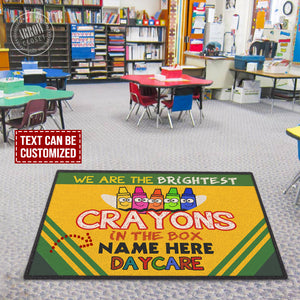 Crayons Classroom Doormat - Custom Teacher's Name - We Are The Brightest Crayons In The Box - Daycare - Doormat - GoDuckee