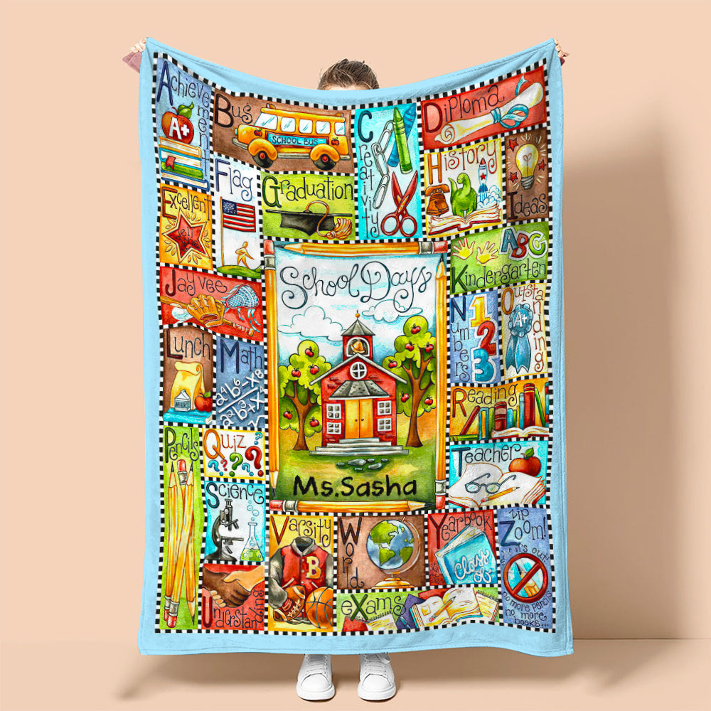 Jesus & Teacher Blanket - Custom Name - Blanket - GoDuckee