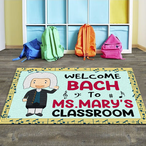 Musical Classroom Doormat - Welcome Bach To - Custom Classroom's Name - Doormat - GoDuckee