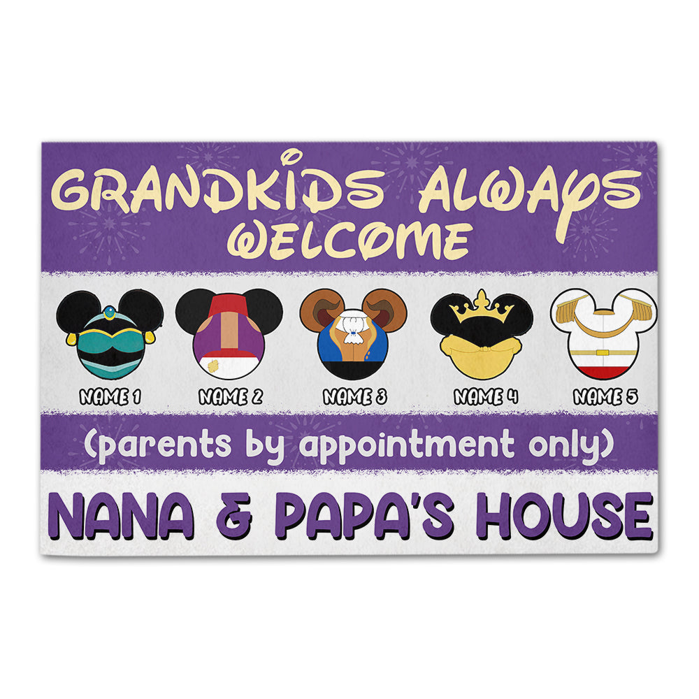 Personalized Grandkids Welcome Mat - Grandkids Always Welcome - Doormat - GoDuckee