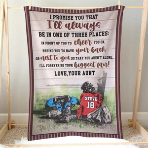 I'll Forever Be Your Biggest Fan, Personalized American Football Blanket - Blanket - GoDuckee