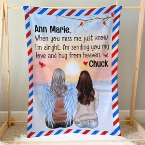 When You Miss Me, Just Know I'm Alright Personalized Heaven Blanket, Gift For Family - Blanket - GoDuckee