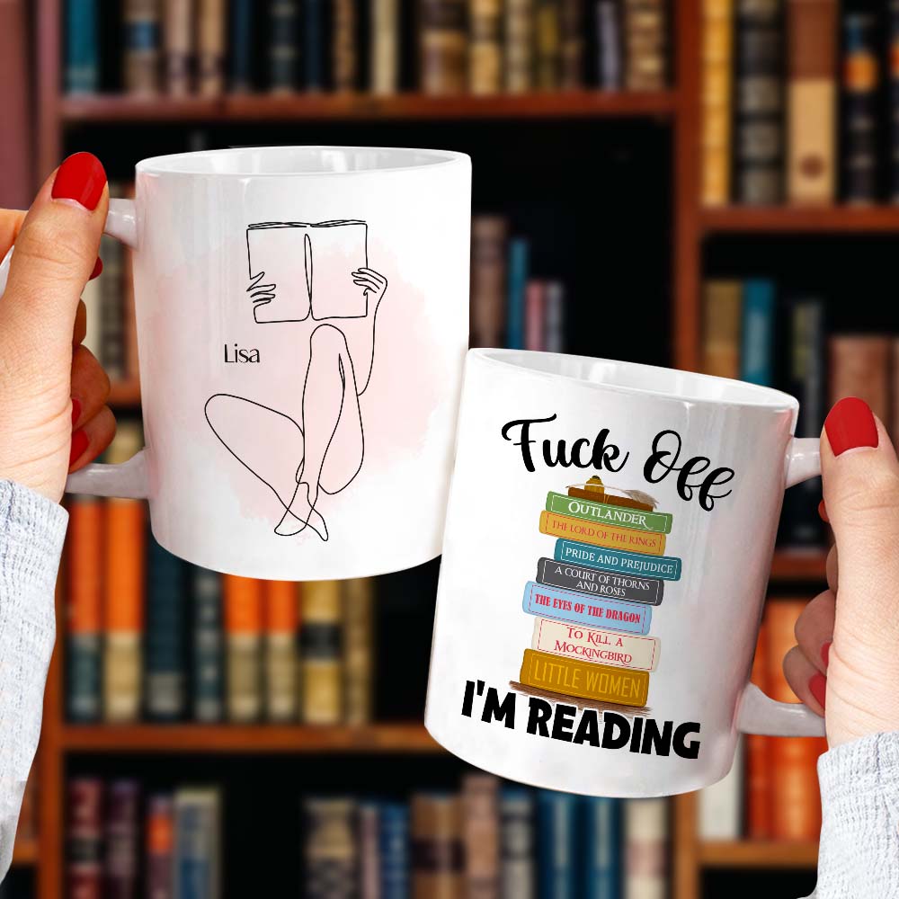 I'm Reading, Reading Book White Mug Gift - Coffee Mug - GoDuckee