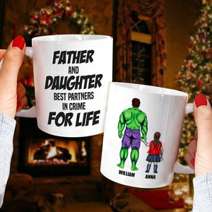 Father And Son Best Partners In Crime For Life Personalized Mug, Gift For Family - Coffee Mug - GoDuckee