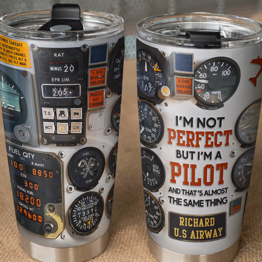 Personalized Pilot Tumbler - Getting High Is My Job - Tumbler Cup - GoDuckee