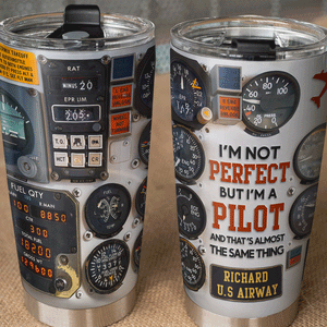 Personalized Pilot Tumbler - Getting High Is My Job