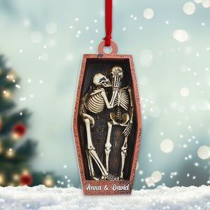 Personalized Couple Wood Ornament, Christmas Tree Decor - Ornament - GoDuckee