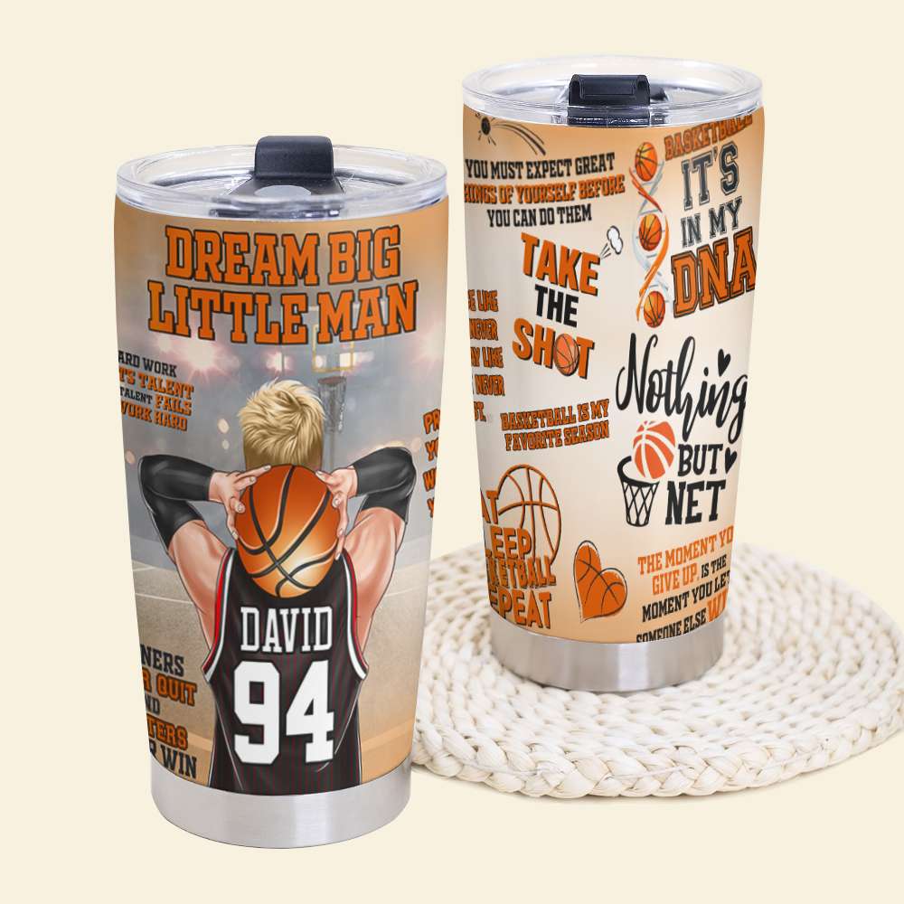 Personalized Basketball Player Water Bottle - Hard Work Makes You A Be -  GoDuckee