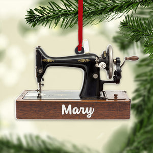 Personalized Sewing Machine Ornament, Christmas Tree Decor - Ornament - GoDuckee