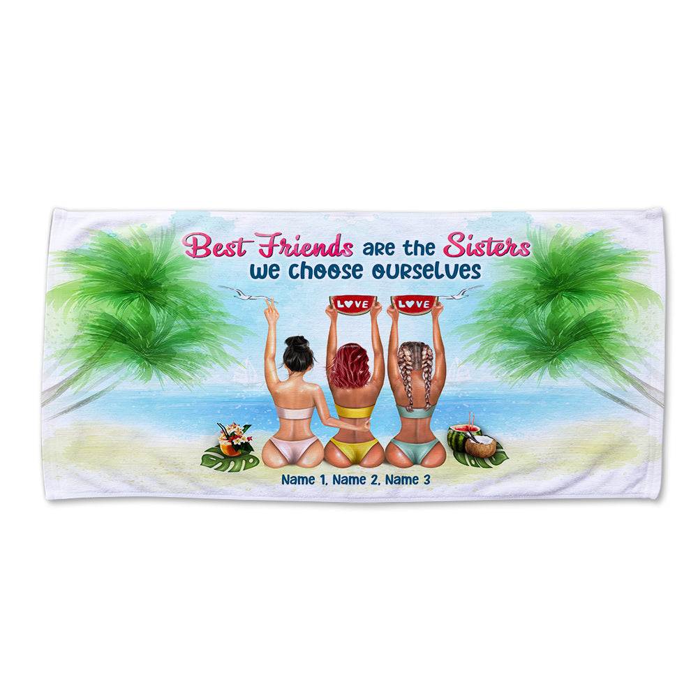 We Choose Ourselves - Personalized Friends Beach Towel - Gifts For Best Friends, Sister, Besties - Beach Towel - GoDuckee