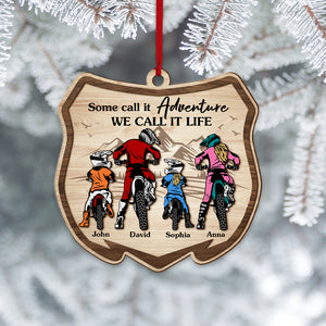 Some Call It Adventure We Call It Free Personalized Motocross Family Ornament, Christmas Tree Decor - Ornament - GoDuckee