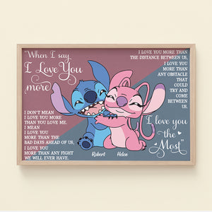 I Love You More The Distance Between Us, Personalized Valentine Couple Poster - Poster & Canvas - GoDuckee