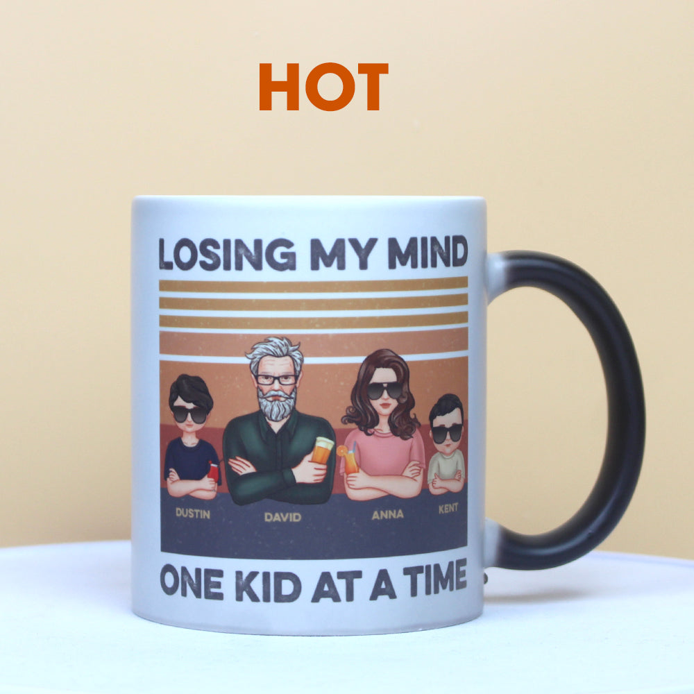 Losing My Mind One Kid At A Time - Personalized Magic Mug - GoDuckee