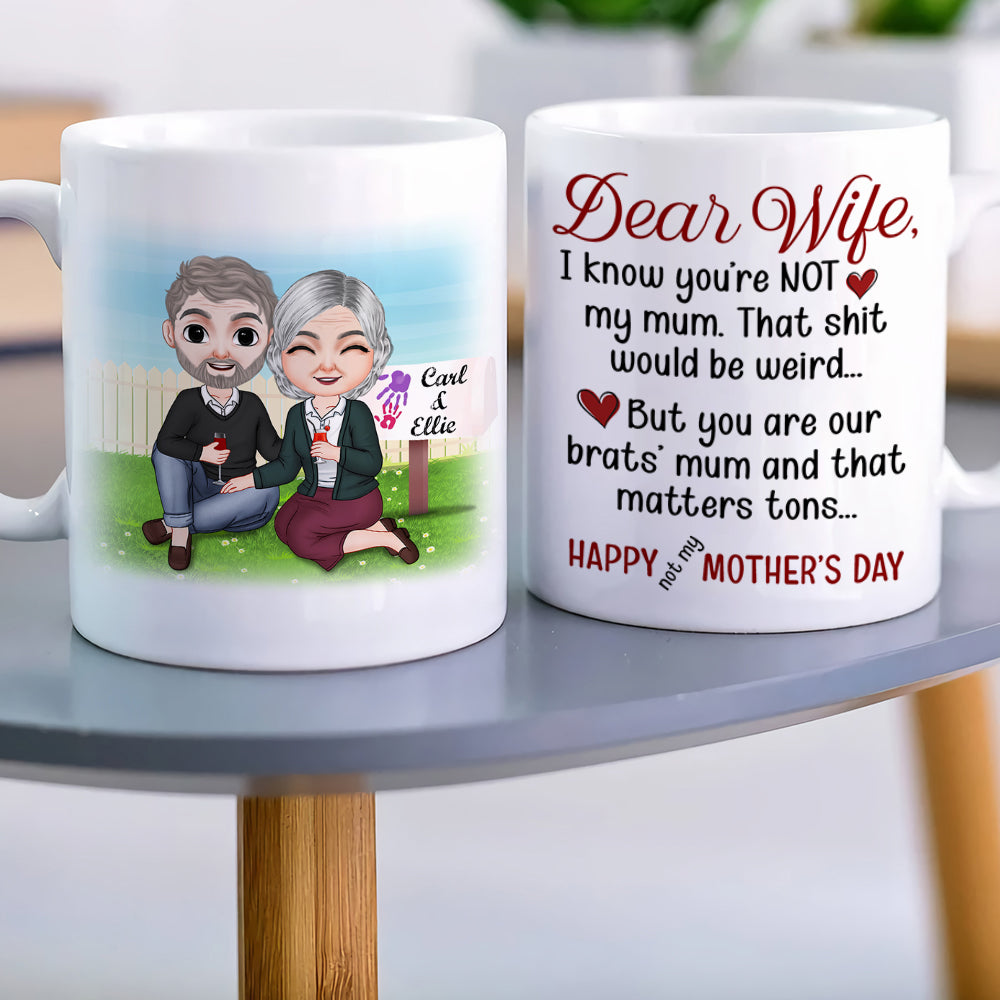 You Are Our Brats' Mum, Personalized Coffee Mug, Relaxing With Wife, Birthday Gift For Wife - Coffee Mug - GoDuckee