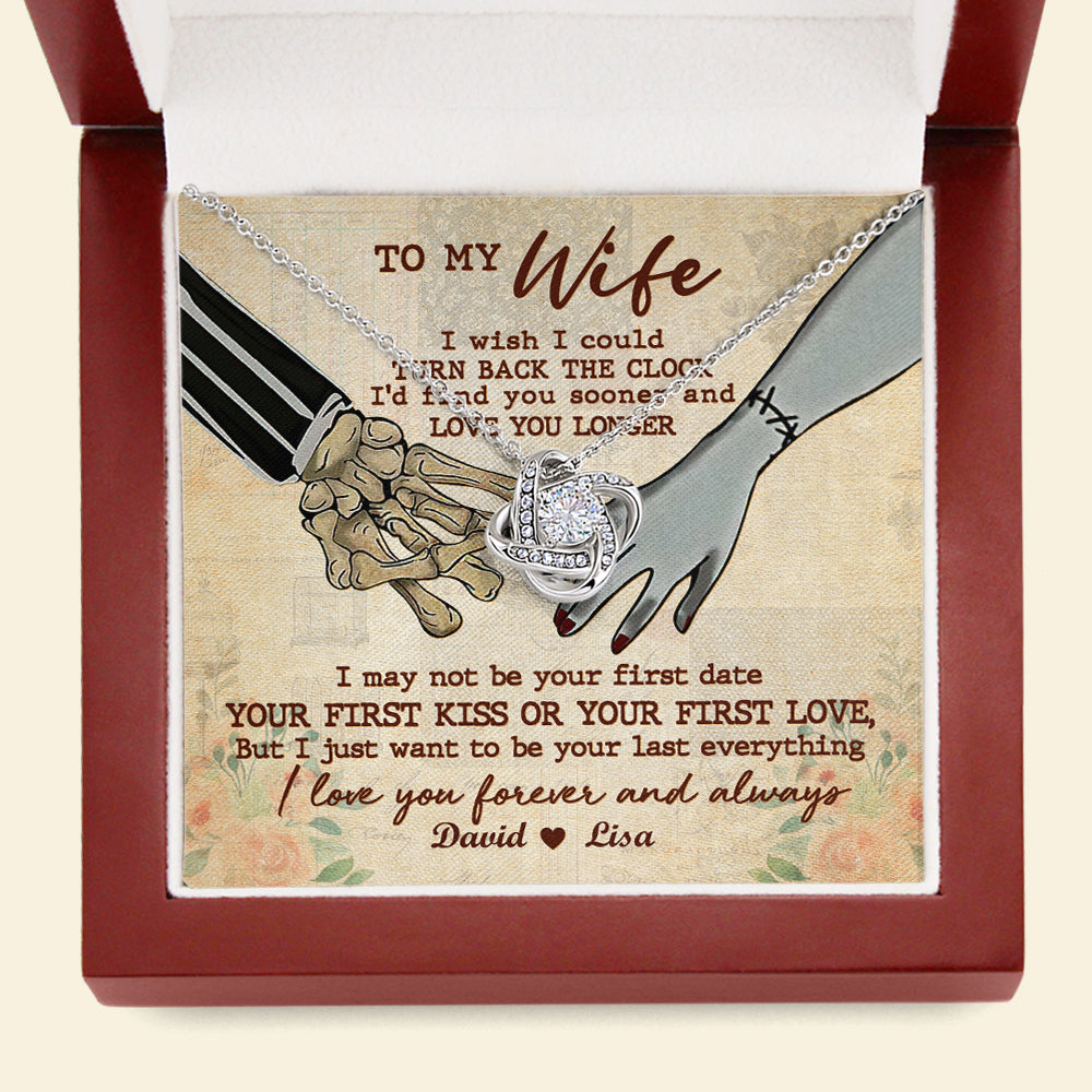 Couple I Wish I Could - Personalized Love Knot Necklace - Jewelry - GoDuckee