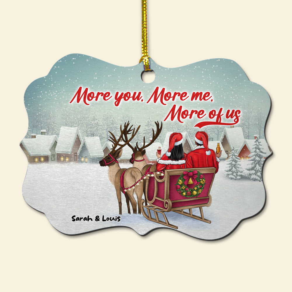 More You More Me More Of Us, Santa Couple Personalized Medallion Acrylic Ornament Christmas Gift - Ornament - GoDuckee