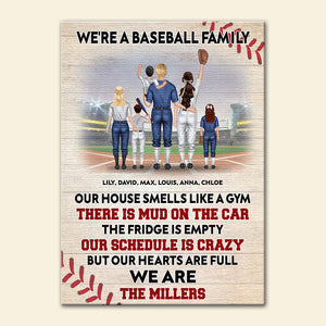 Personalized Baseball Family Poster - We're A Baseball Family - Poster & Canvas - GoDuckee