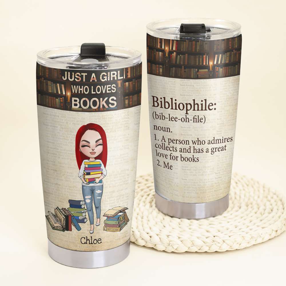 Personalized Book Lover Tumbler Cup - A Person Who Admires Collects And Has A Great Love For Books - Tumbler Cup - GoDuckee