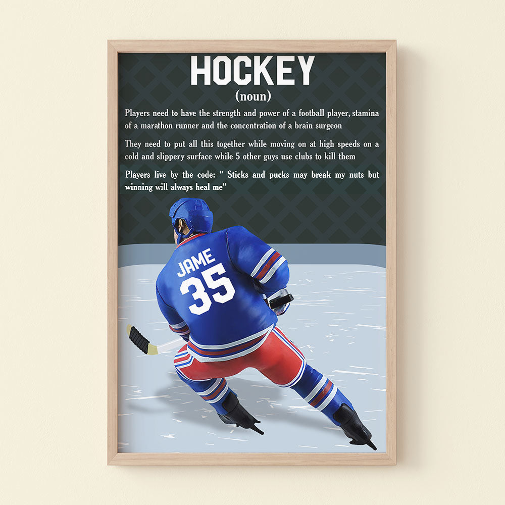 Personalized Hockey Player Poster - Hockey Definition - Poster & Canvas - GoDuckee