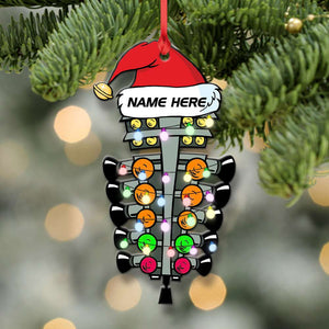 Drag Strip Tree Light - Personalized Christmas Ornament For Car Racer - Ornament - GoDuckee