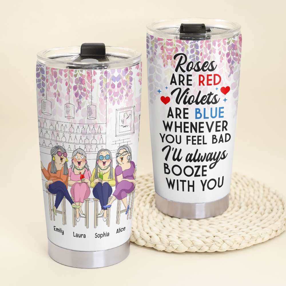 Personalized Cruising Friends Tumbler - Day Drinking Squad, We Don't H -  GoDuckee