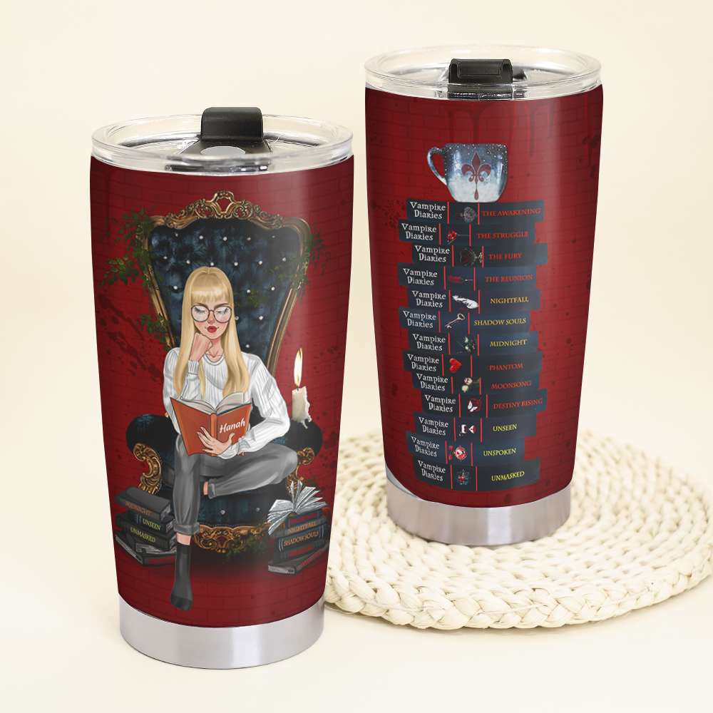 L. J. Smith & The Vampire Diaries - Personalized Tumbler Cup - Tumbler Cup - GoDuckee