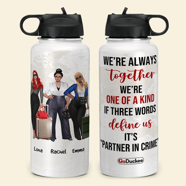 Personalized Reading Girl Water Bottle - The More I Learn About