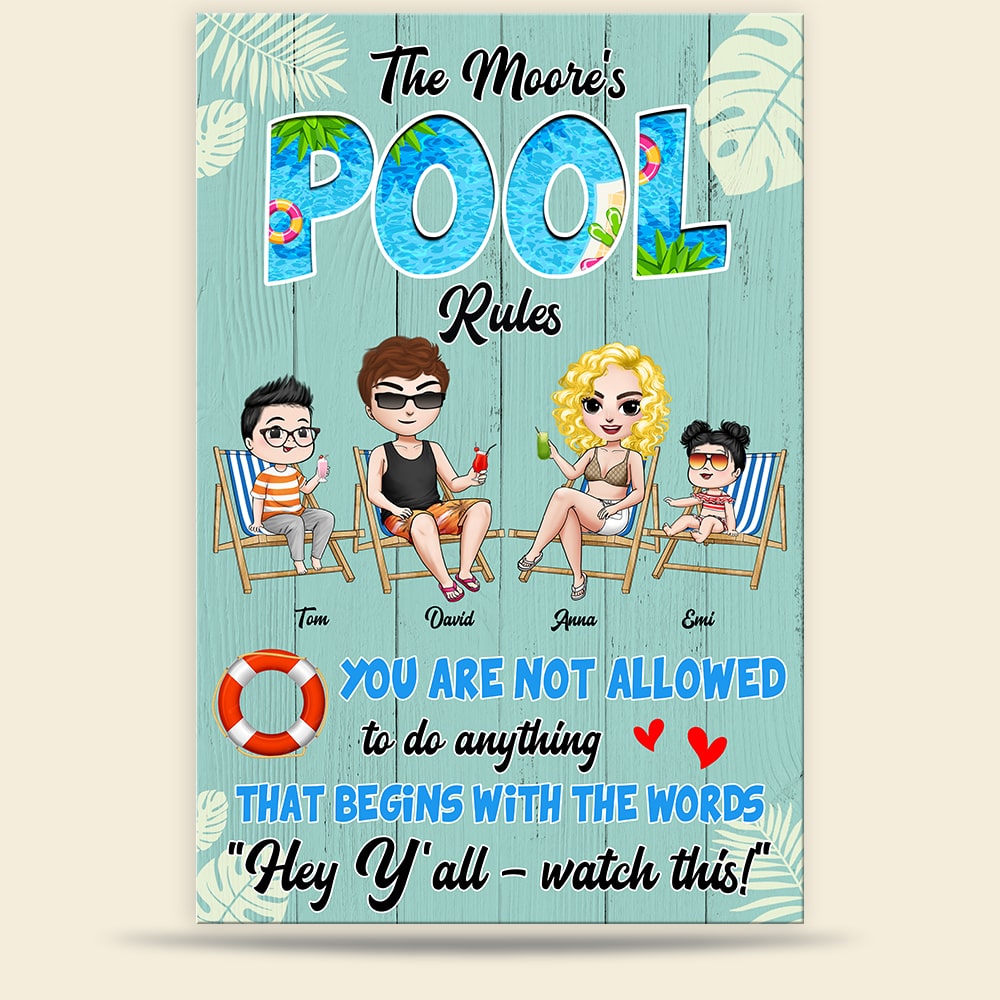 You Are Not Allowed To Do Anything Personalized Swimming Pool Metal Sign - Metal Wall Art - GoDuckee