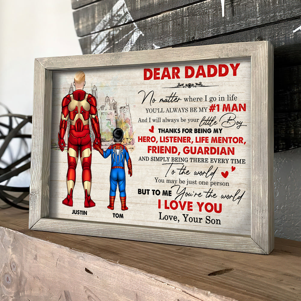 Dear Daddy/Mommy, To Me You Are The World - Personalized Canvas Print - Mother's Day, Father's Day Gift - Poster & Canvas - GoDuckee