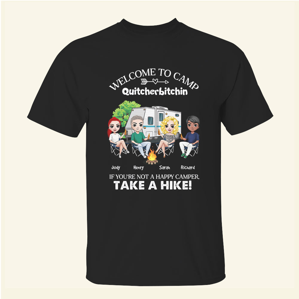 Personalized Camping Shirt - If You're Not A Happy Camper, Take A Hike - Shirts - GoDuckee