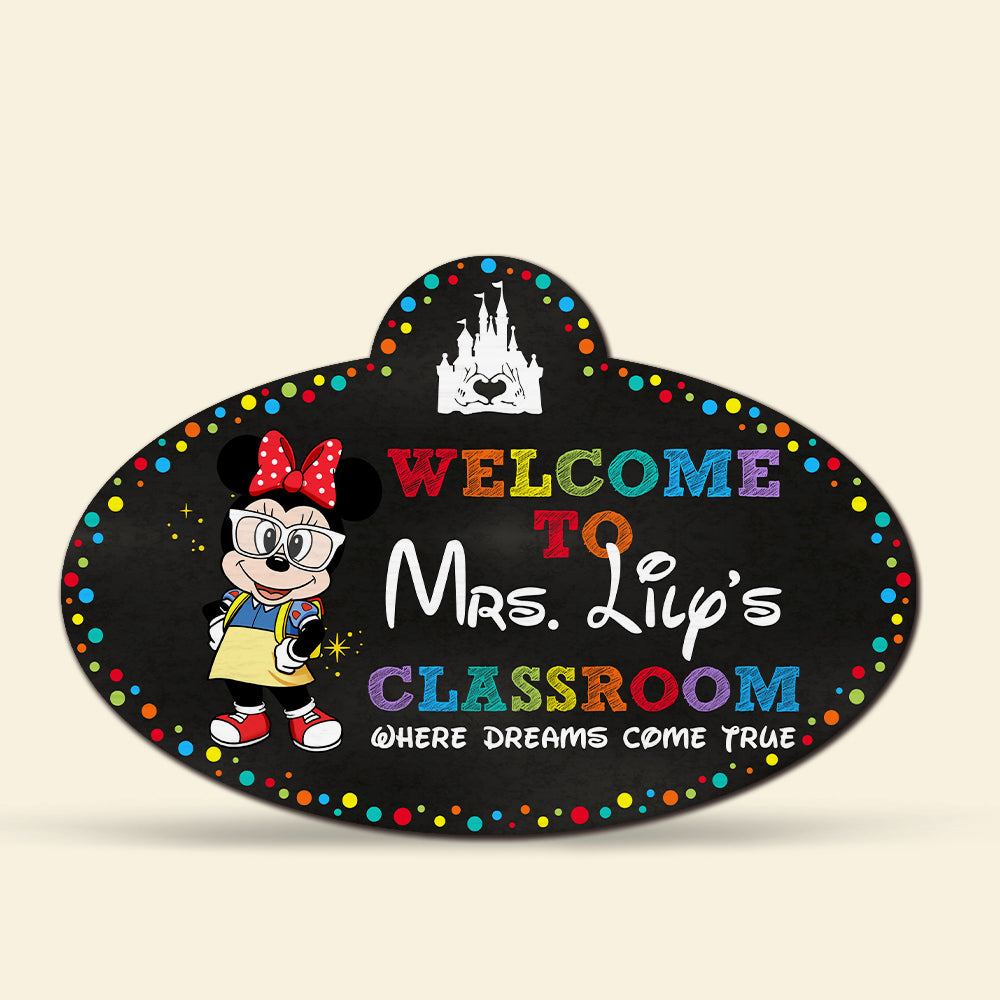 Classroom Where Dreams Come True, Personalized Wood Sign, Back To School - Wood Sign - GoDuckee