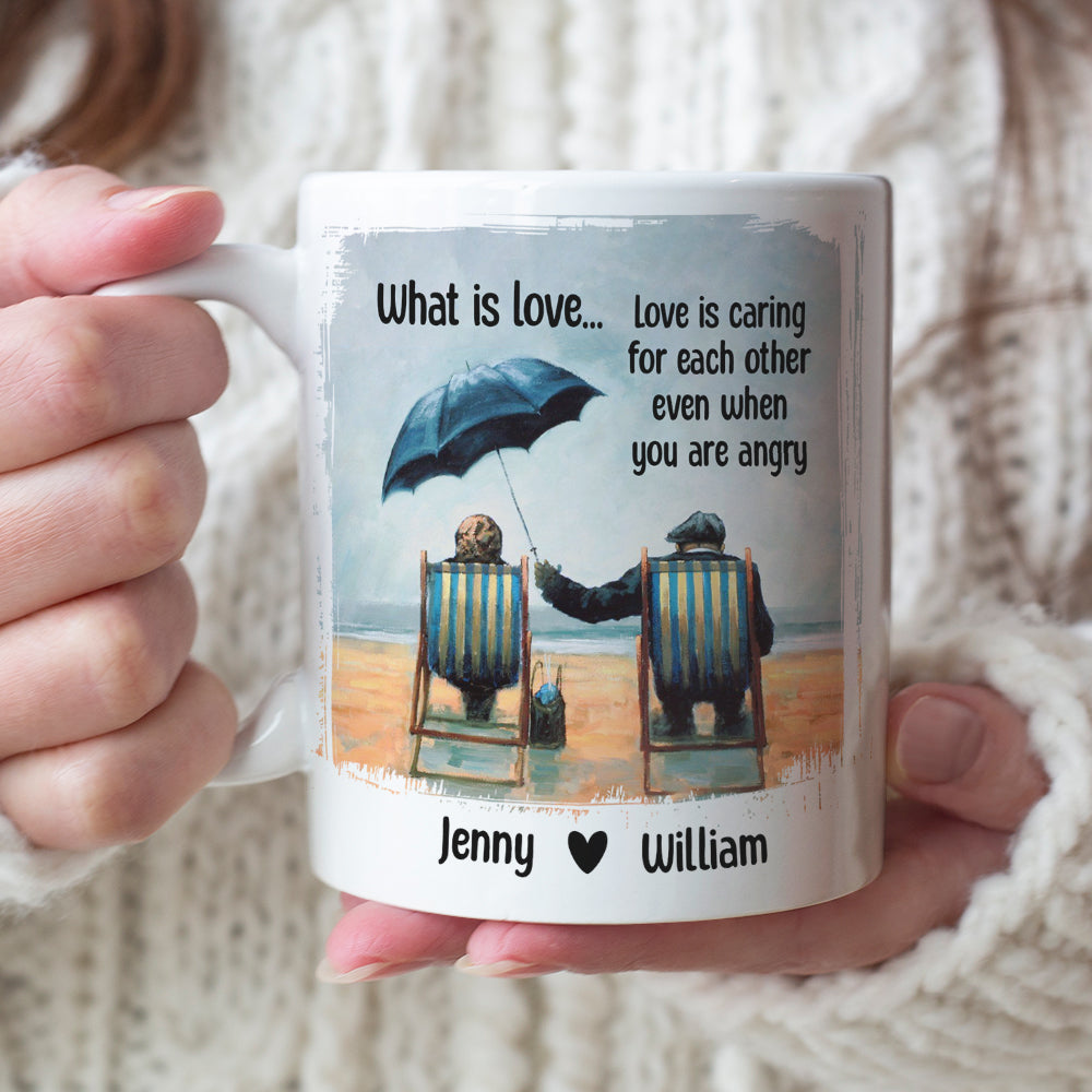 Love Is Caring For Each Other Even When You Are Angry Personalized Mug, Couple Gift - Coffee Mug - GoDuckee