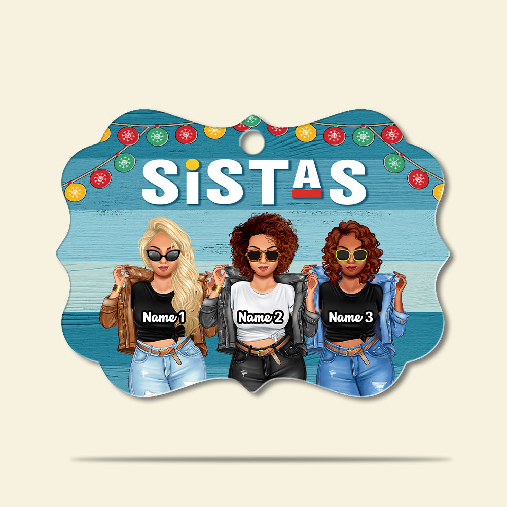 Friends Sistas - Personalized Ornament - Ornament - GoDuckee
