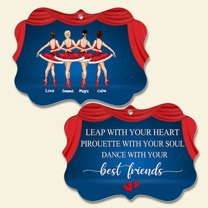 Ballet Friends Leap With Your Heart - Personalized Ornament - Ornament - GoDuckee