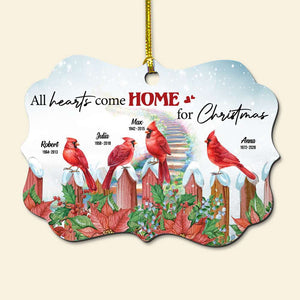 All hearts come home for Christmas Personalized Medallion Acrylic Ornament - Ornament - GoDuckee