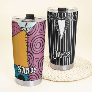 Personalized Pumpkin Couple Tumbler, The King and Queen Costume - Tumbler Cup - GoDuckee