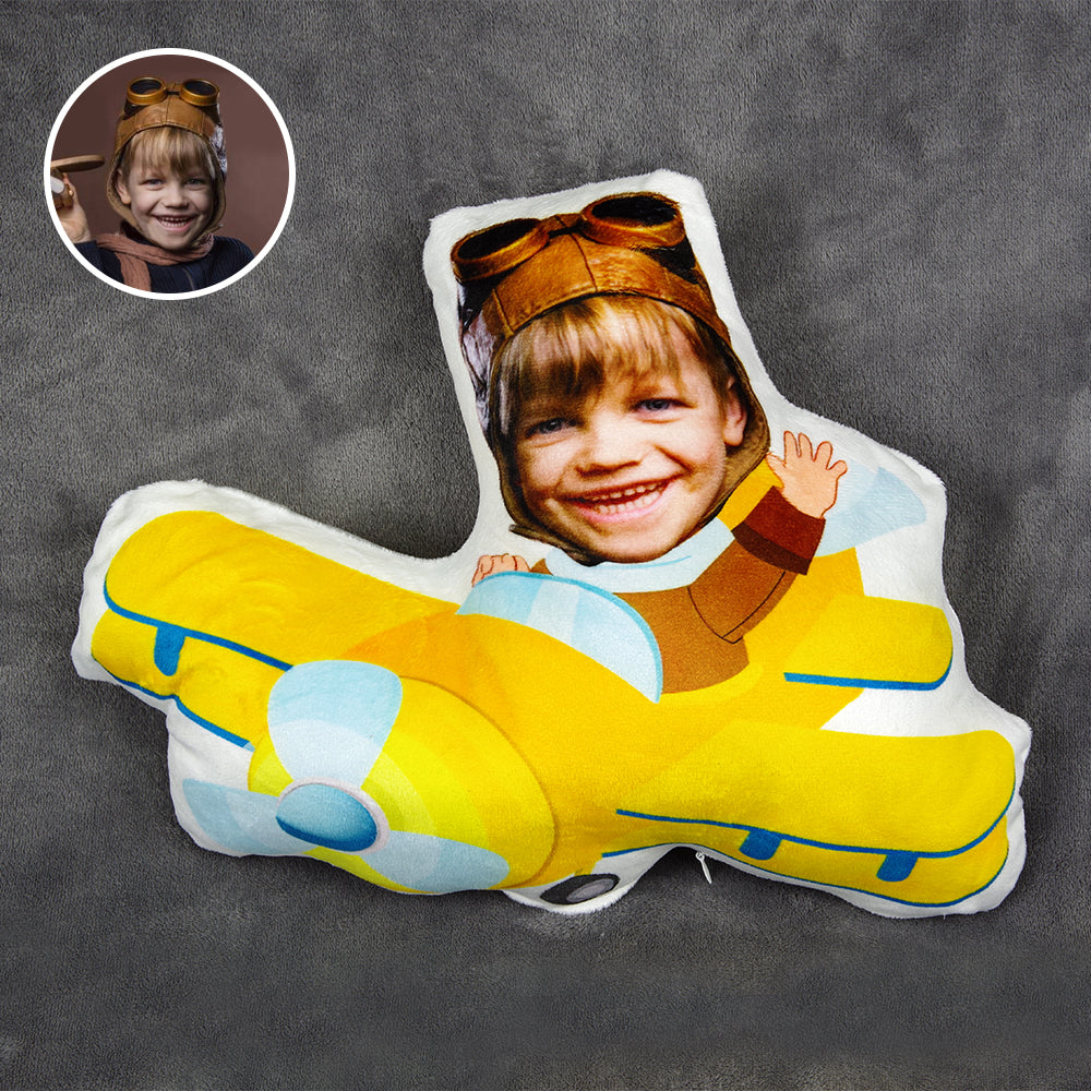 Pilot Kid, Custom Face Pillow, Love Family - Pillow - GoDuckee