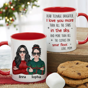 I Love You More Than All The Stars Personalized Mom And Daughter Mug - Christmas Gift - Coffee Mug - GoDuckee