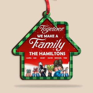 Together We Make A Family Personalized Layer Wood Ornament, Christmas Gift For Family - Ornament - GoDuckee