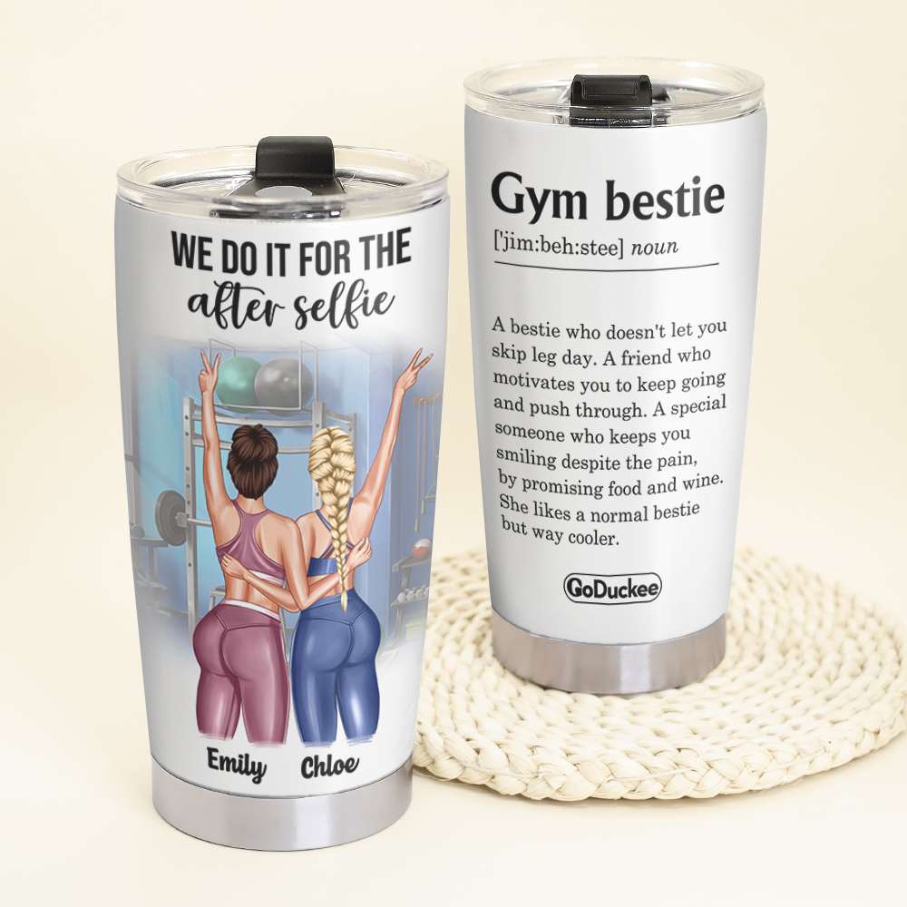 Personalized Gym Bestie Tumbler - Gym Bestie Definition - Tumbler Cup - GoDuckee