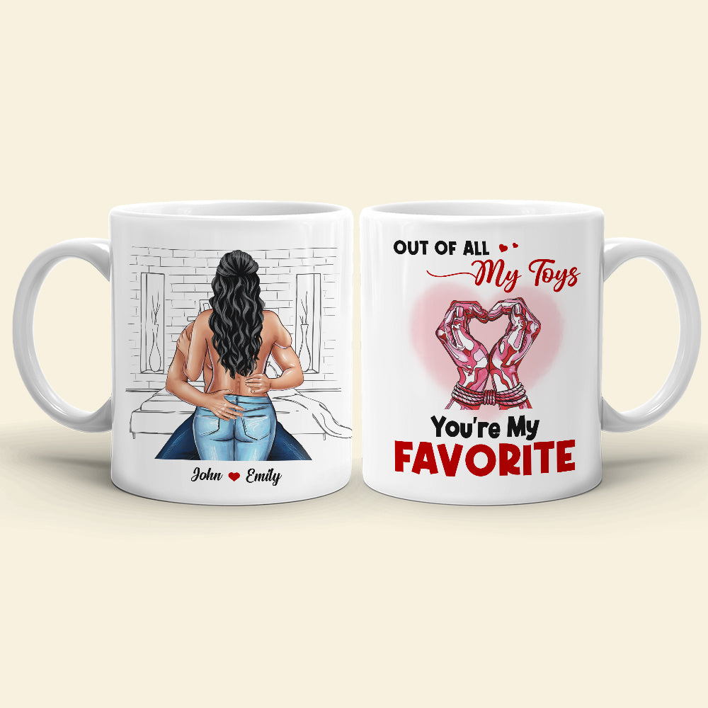 Personalized Funny Couple Tumbler - All My Naughty Thoughts Involve Me -  GoDuckee