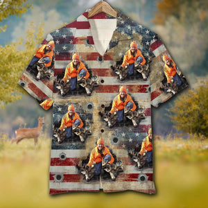 Custom Hunting Photo Hawaiian Shirt, Gift For Hunting Lovers - Hawaiian Shirts - GoDuckee