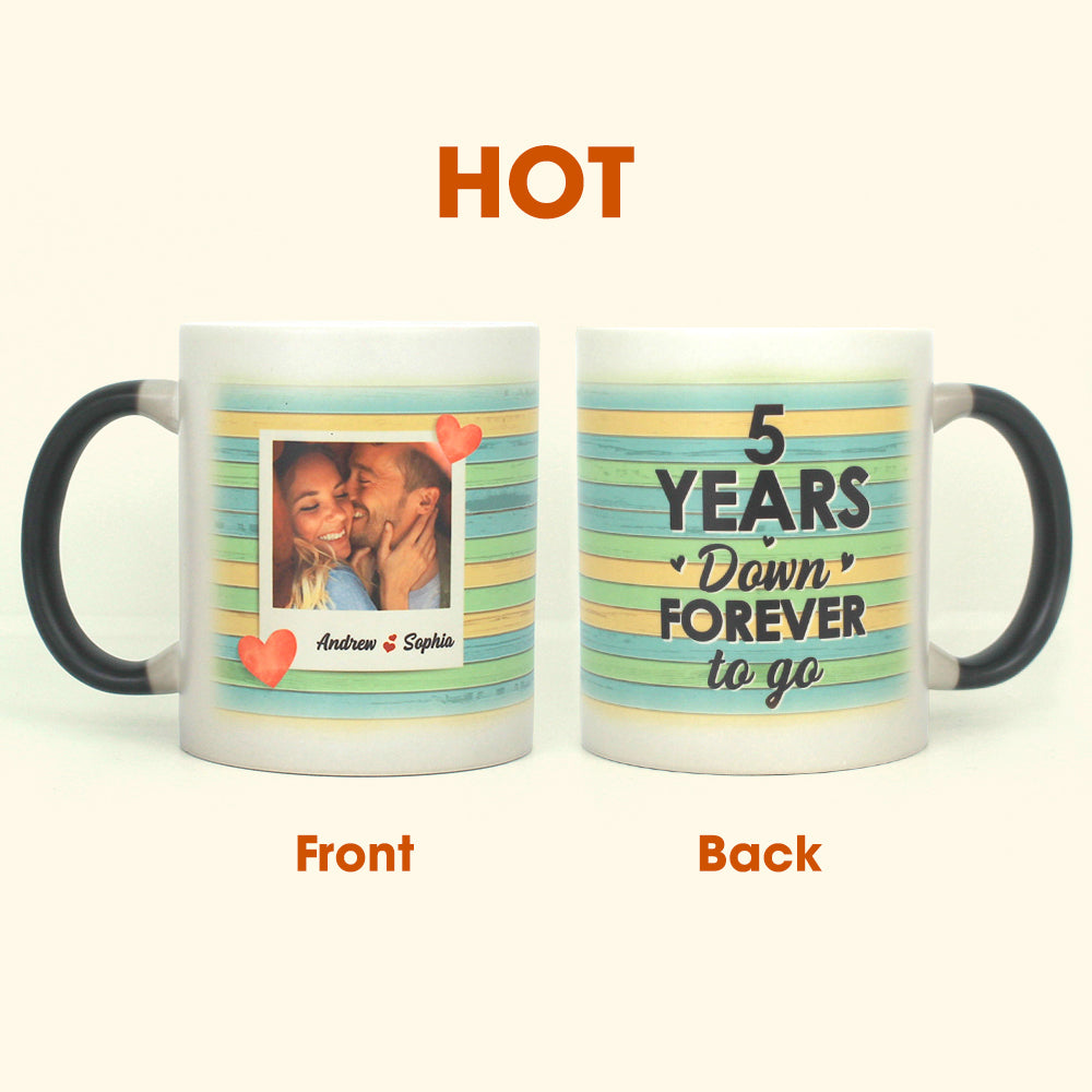Forever To Go Personalized Magic Mug, Couple Gift - Magic Mug - GoDuckee